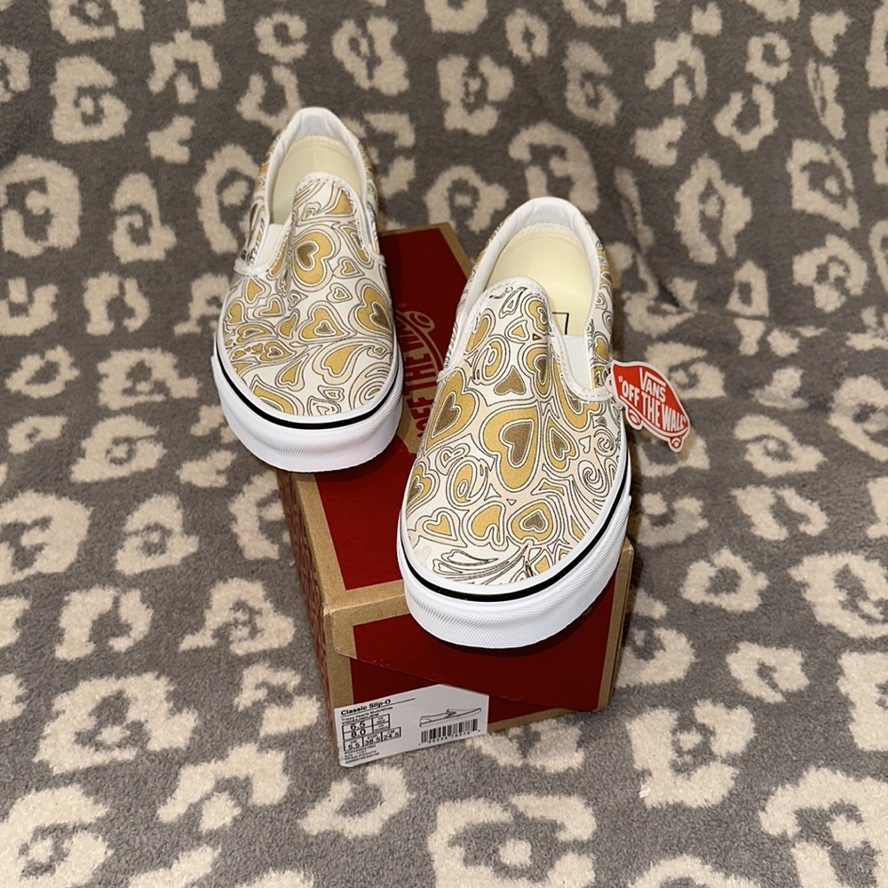 Vans Classic Slip-On Project X Trippy Hearts Multi/White Sneakers New